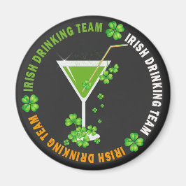 Irish Drinking Team Shamrock Cocktail Magnet