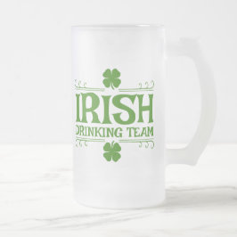 Irish Drinking Team Shamrock Frostat Ölglas