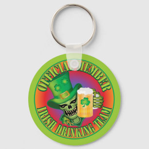 Irish Drinking Team Skull Nyckelring