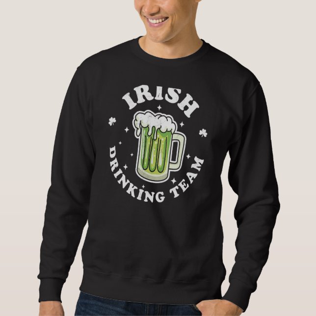 Irish Drinking Team St patrick's day Drinking Gree Lång Ärmad Tröja (Framsida)