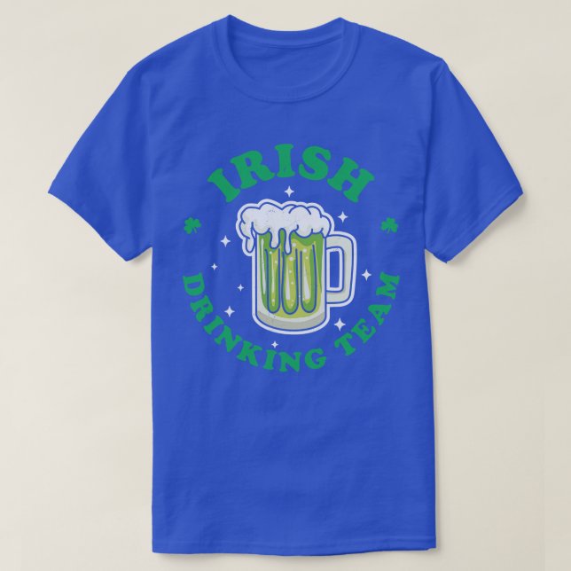 Irish Drinking Team St patricks day Drinking Grönt T Shirt (Design framsida)