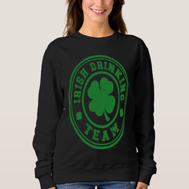 Irish Drinking Team St Patricks Day T Shirt (Framsida)