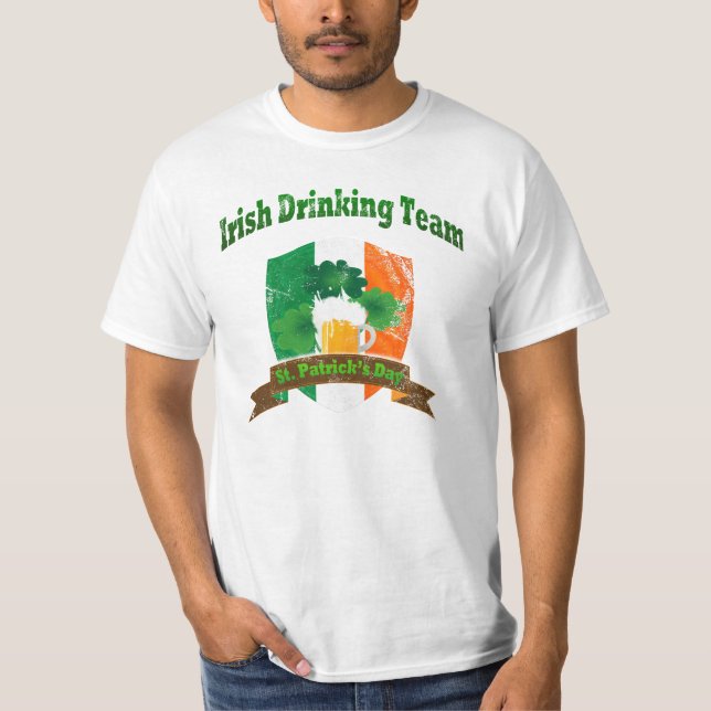 Irish Drinking Team Tee Shirt (Framsida)