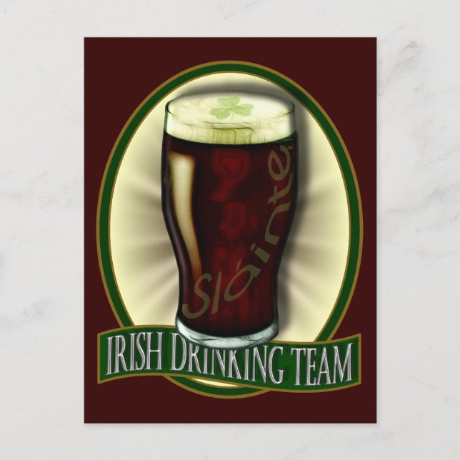 Irish Drinking Team Vykort (Framsida)