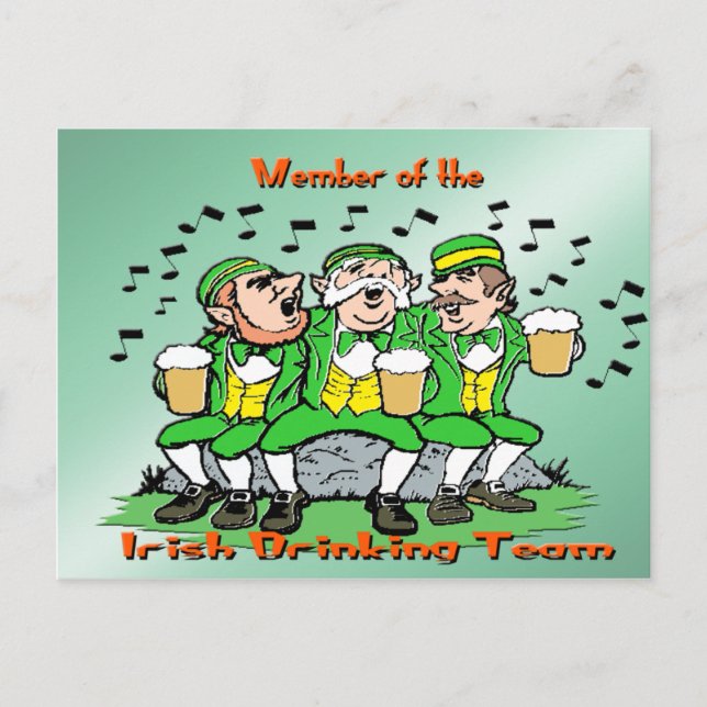 Irish Drinking Team Vykort (Framsida)