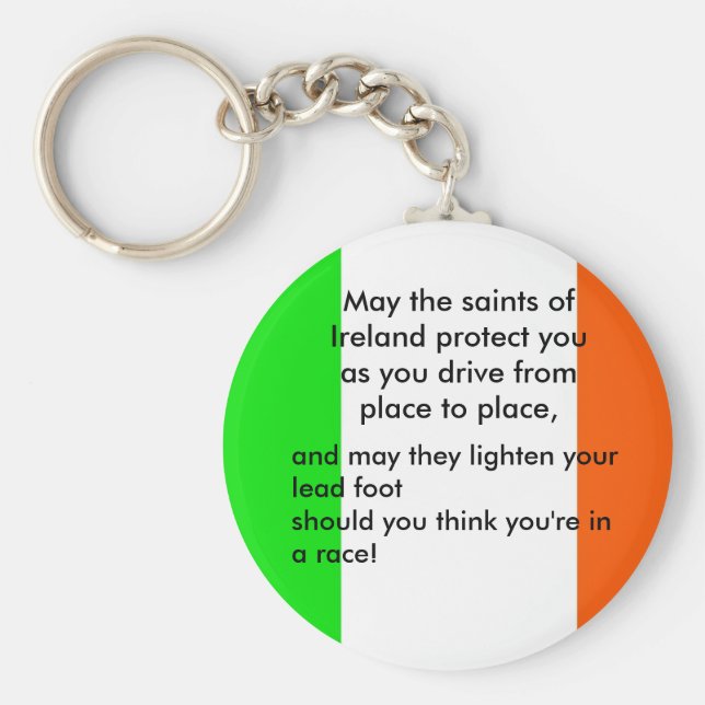 Irish Driver's Bluting Nyckelring (Framsidan)