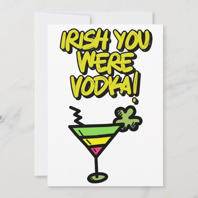 IRISH du var Vodka Funny St patricks day Memine Julkort (Framsida)