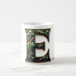 Irish E Monogram Coffee Cup Kaffemugg