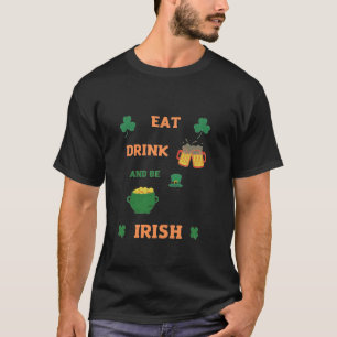 Irish Eat och drick öl T Shirt