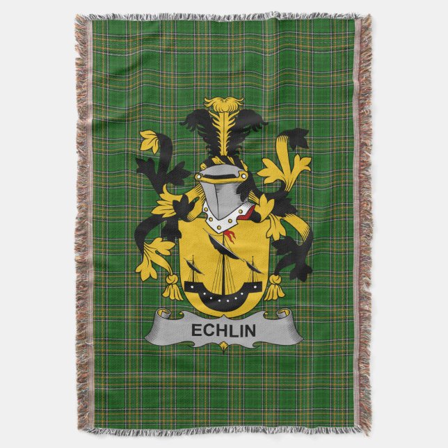 Irish Echlin Jackar av Arm Family Crest Ireland Filt (Framsidan Vertikal)