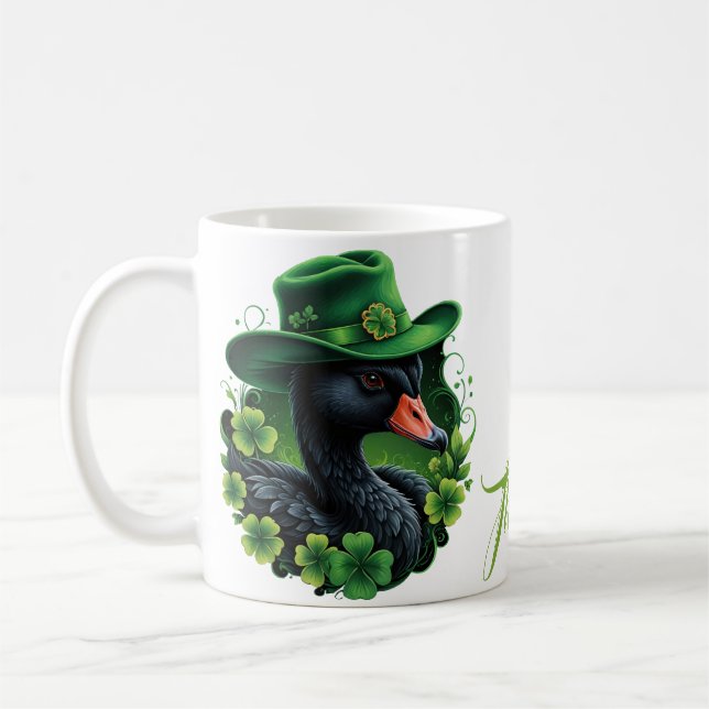 Irish Elegance, The Black Svan of St. Patrick Kaffemugg (Vänster)