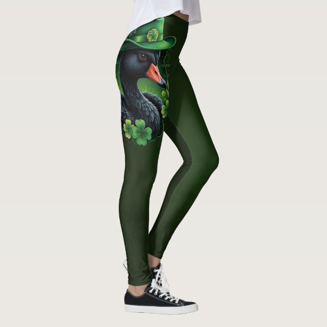 Irish Elegance, The Black Svan of St. Patrick Leggings (Höger)