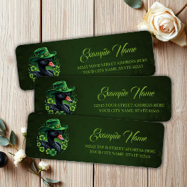 Irish Elegance, The Black Svan of St. Patrick Returadress Etikett