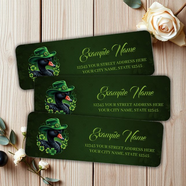 Irish Elegance, The Black Svan of St. Patrick Returadress Etikett (Skapare uppladdad)
