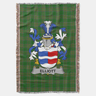 Irish Elliott Jackar om Arm Family Crest Ireland Filt