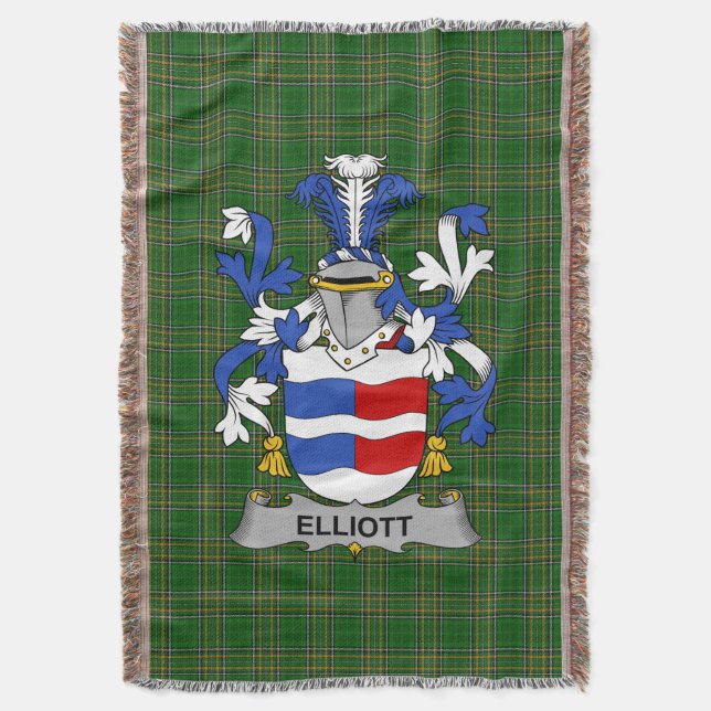 Irish Elliott Jackar om Arm Family Crest Ireland Filt (Framsidan Vertikal)