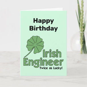 Irish Engineer Födelsedagskort Kort