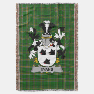 Irish Evans Jackar Arm Family Crest Ireland Filt