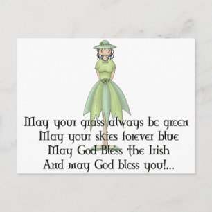 Irish Fairy Girl 1 - Irish Quote Vykort