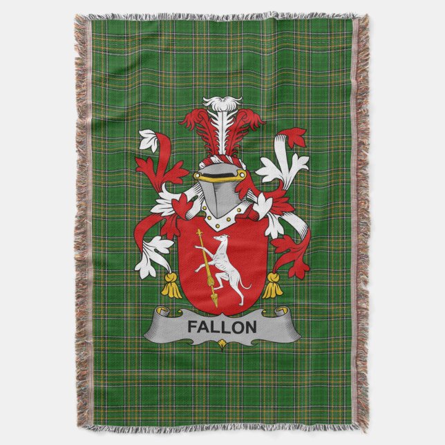 Irish Fallon eller O_Fallon familjevapen Crest Filt (Framsidan Vertikal)
