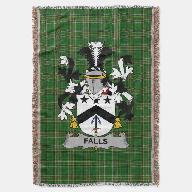Irish Falls Jackar Arm Family Crest Ireland Filt (Framsidan Vertikal)