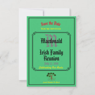 Irish Family Reunion Any Namn Date Grönt Inbjudan