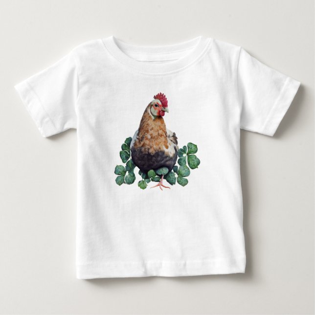 Irish Farmhouse | Cute Tupp i Klöver Baby T Shirt (Framsida)