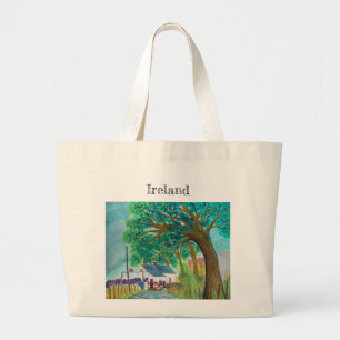 Irish Farmhouse Large Tote Bag Jumbo Tygkasse