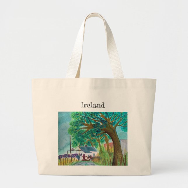 Irish Farmhouse Large Tote Bag Jumbo Tygkasse (Framsidan)