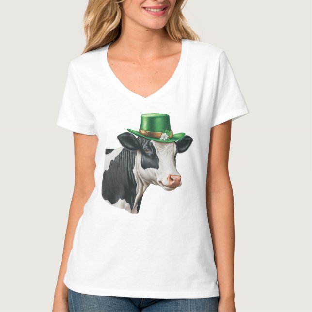 Irish Farmhouse | St patrick's day Cow T-Shirt (Framsida)