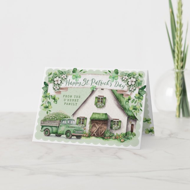 Irish Farmhouse | St patrick's day kort (Framsida)