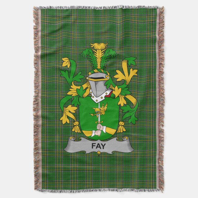 Irish Fay eller O_Fee Jackar av Arm Family Crest I Filt (Framsidan Vertikal)