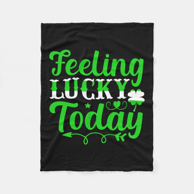 Irish Feeling Lucky Today Fleecefilt (Framsidan)