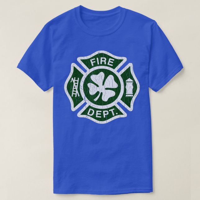 Irish Fire Department Saint Patricks Day Firewar T Shirt (Design framsida)