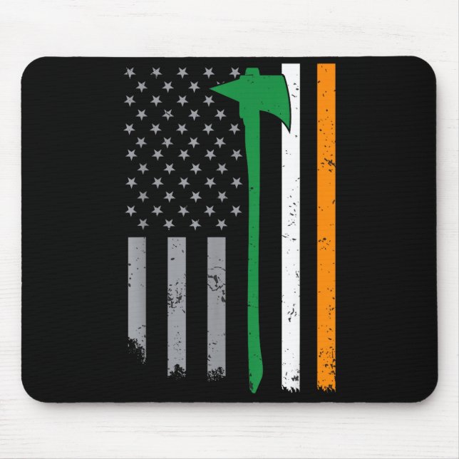 Irish Firefighter American Flag Cool St Patricks D Musmatta (Framsidan)