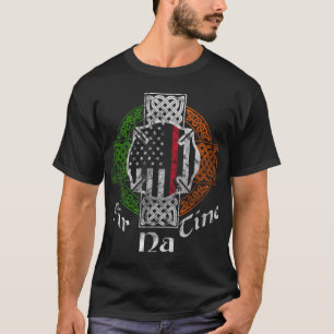 Irish Firefighter Thin Red Line Fir Na Tine Celtic T Shirt
