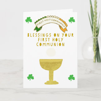 Irish First Heliga Communion Card Kort