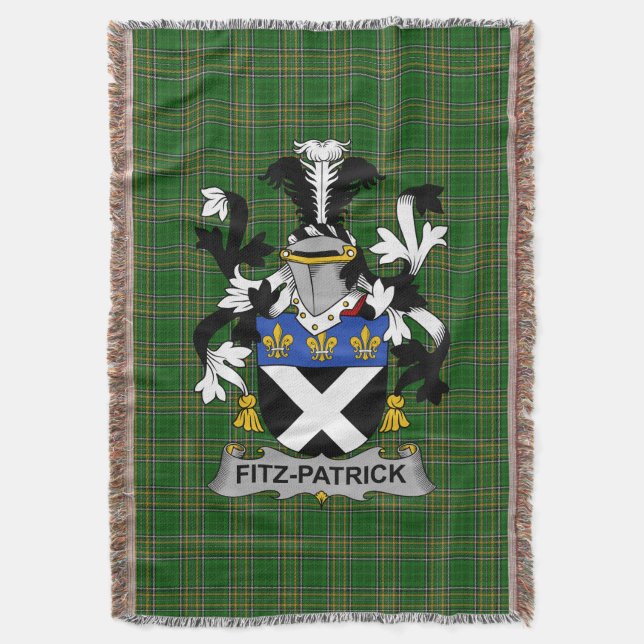 Irish Fitz-Patrick Jackar om Arm Family Crest Irel Filt (Framsidan Vertikal)