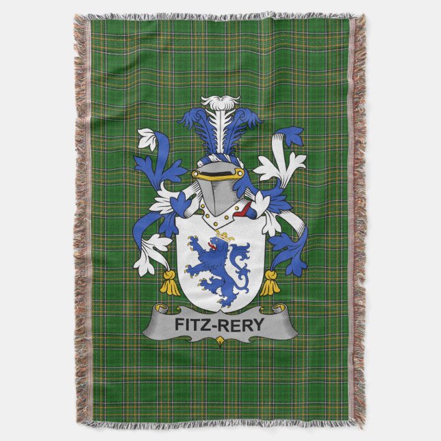Irish Fitz-Rery Jackar om Arm Family Crest Ireland Filt (Framsidan Vertikal)