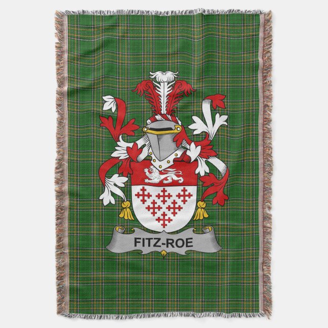 Irish Fitz-Roe Jackar om Arm Family Crest Ireland Filt (Framsidan Vertikal)