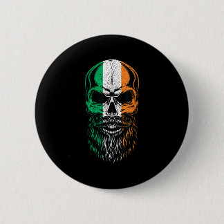Irish Flag Bearded Skull Head Saint Patrick's Day  Knapp