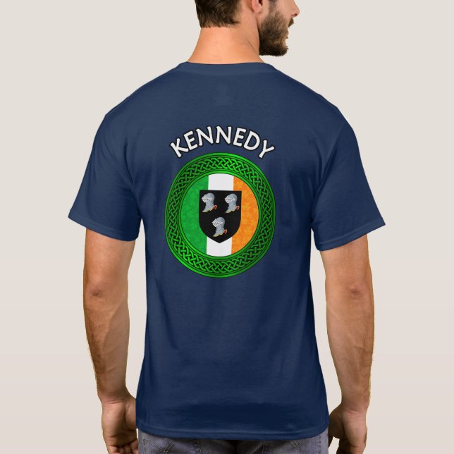 Irish Flag Clover Celtic Knot - Kennedy T-Shirt (Baksida)
