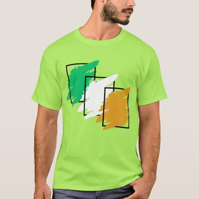 Irish Flag Design T Shirt (Framsida)