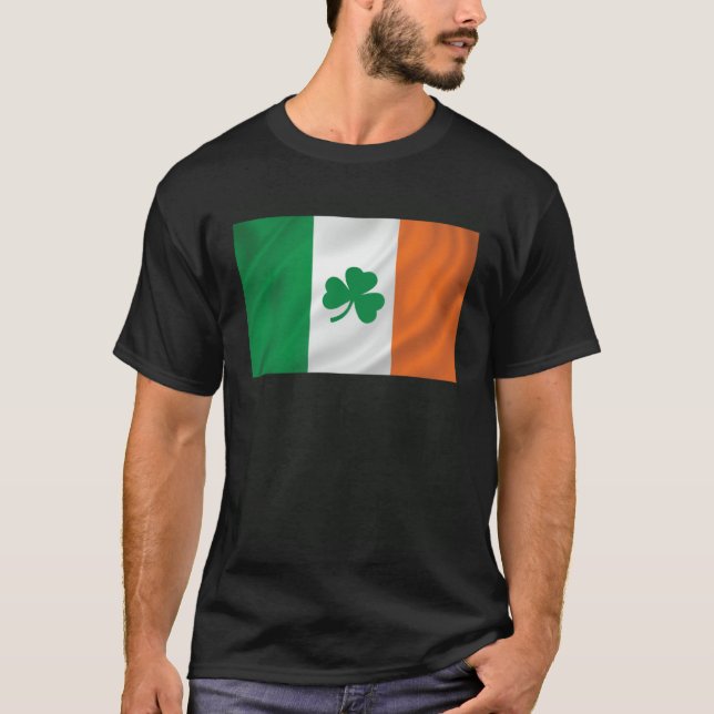 Irish Flag Irish Pride Shamrock T Shirt (Framsida)