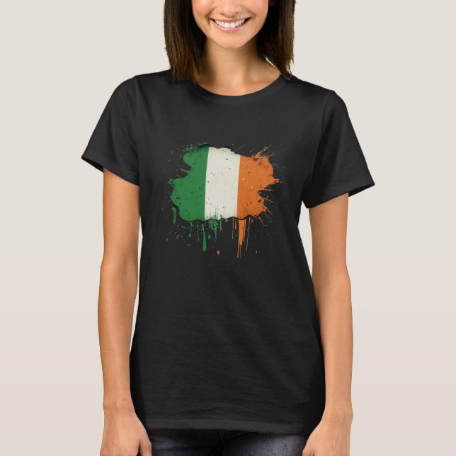 Irish Flag St Patrick s Day T Shirt (Framsida)