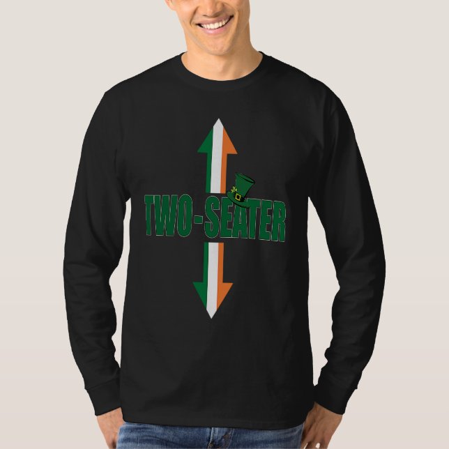 Irish Flag Two Seater Party Trashy Adult Humor T Shirt (Framsida)