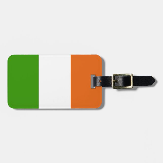 Irish Flagga Bagagebricka (Horisontell Framsida)