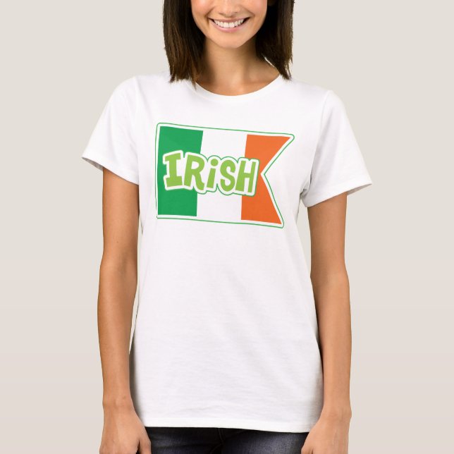 Irish Flagga Banner Tee (Framsida)