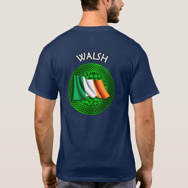 Irish Flagga Celtic Knot - Walsh T Shirt (Baksida)