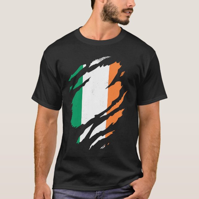 Irish Flagga Éire Paddy Irishkvinna Irishman Irela T Shirt (Framsida)